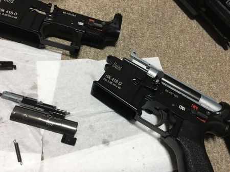 次世代HK416 デルタカスタム その3 ロアレシーバー＆ハンドガード