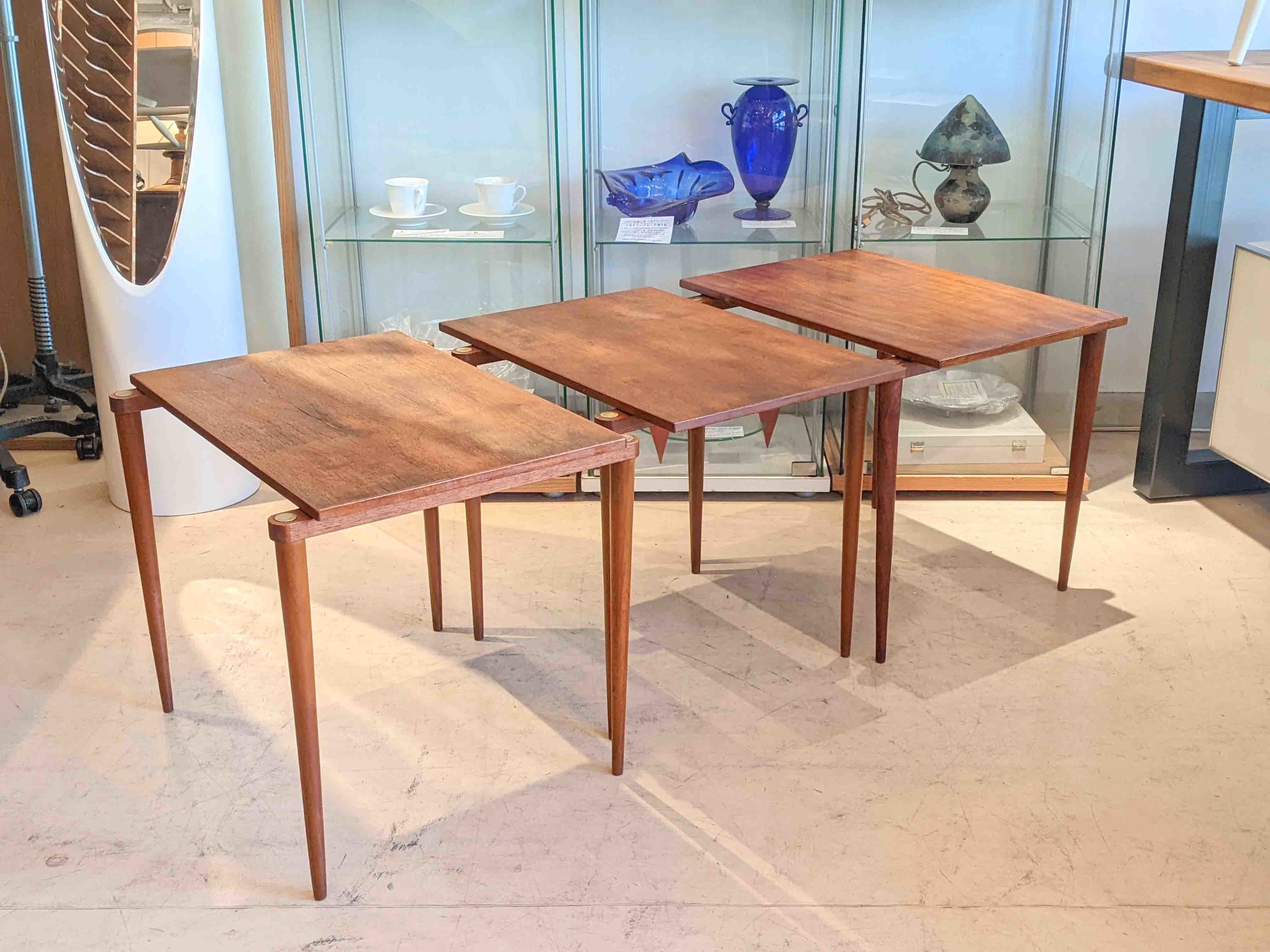 Japan Vintage】山口木材工芸 チーク材ネストテーブル が入荷しました