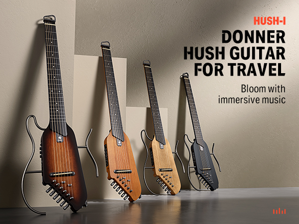 Donner HUSH™ I Acoustic Electric Travel Guitar For Silent Pratice