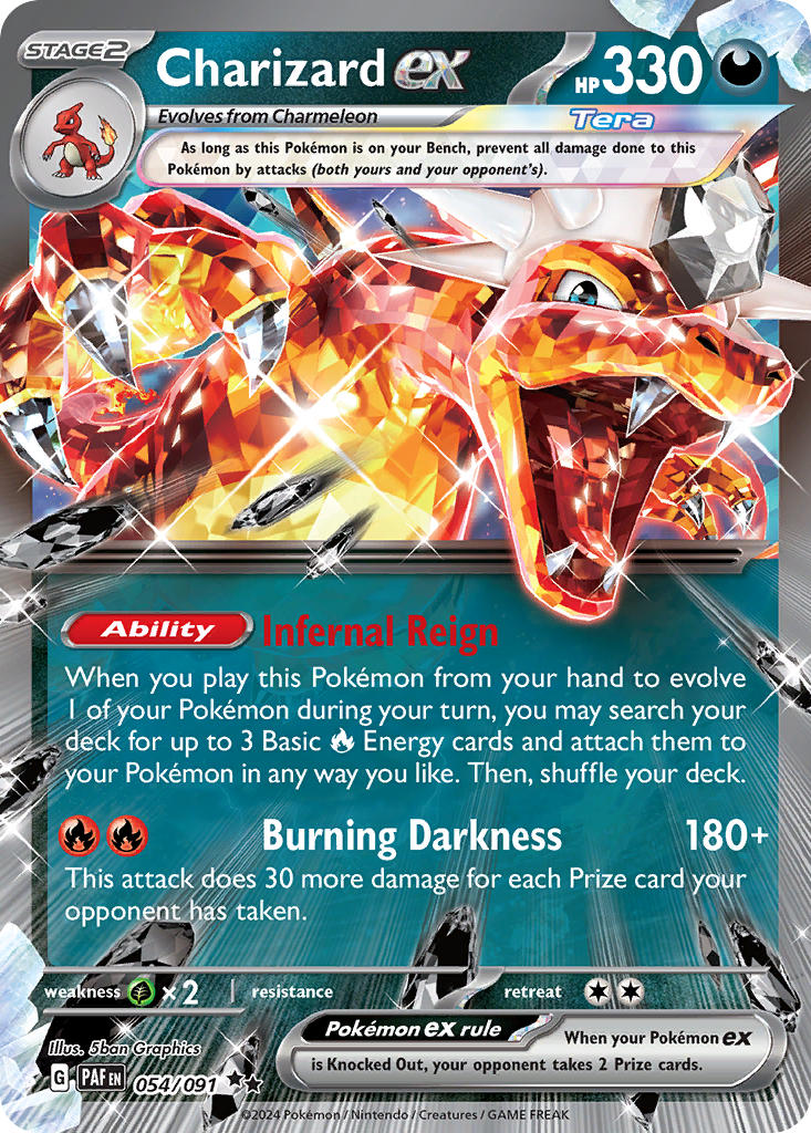 Charizard ex · Paldean Fates (PAF) #054 ‹ PkmnCards