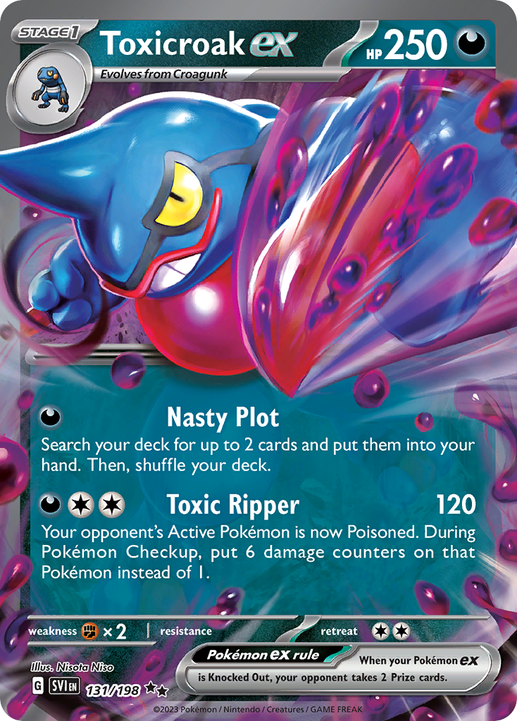 Toxicroak ex · Scarlet & Violet (SVI) #131 ‹ PkmnCards