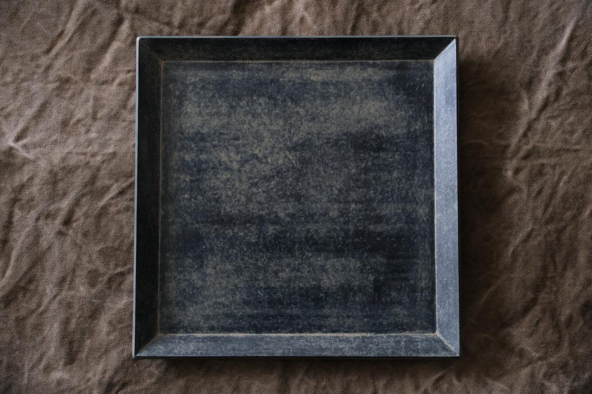 一閑張四角盆 寄竹 – PINT_MN