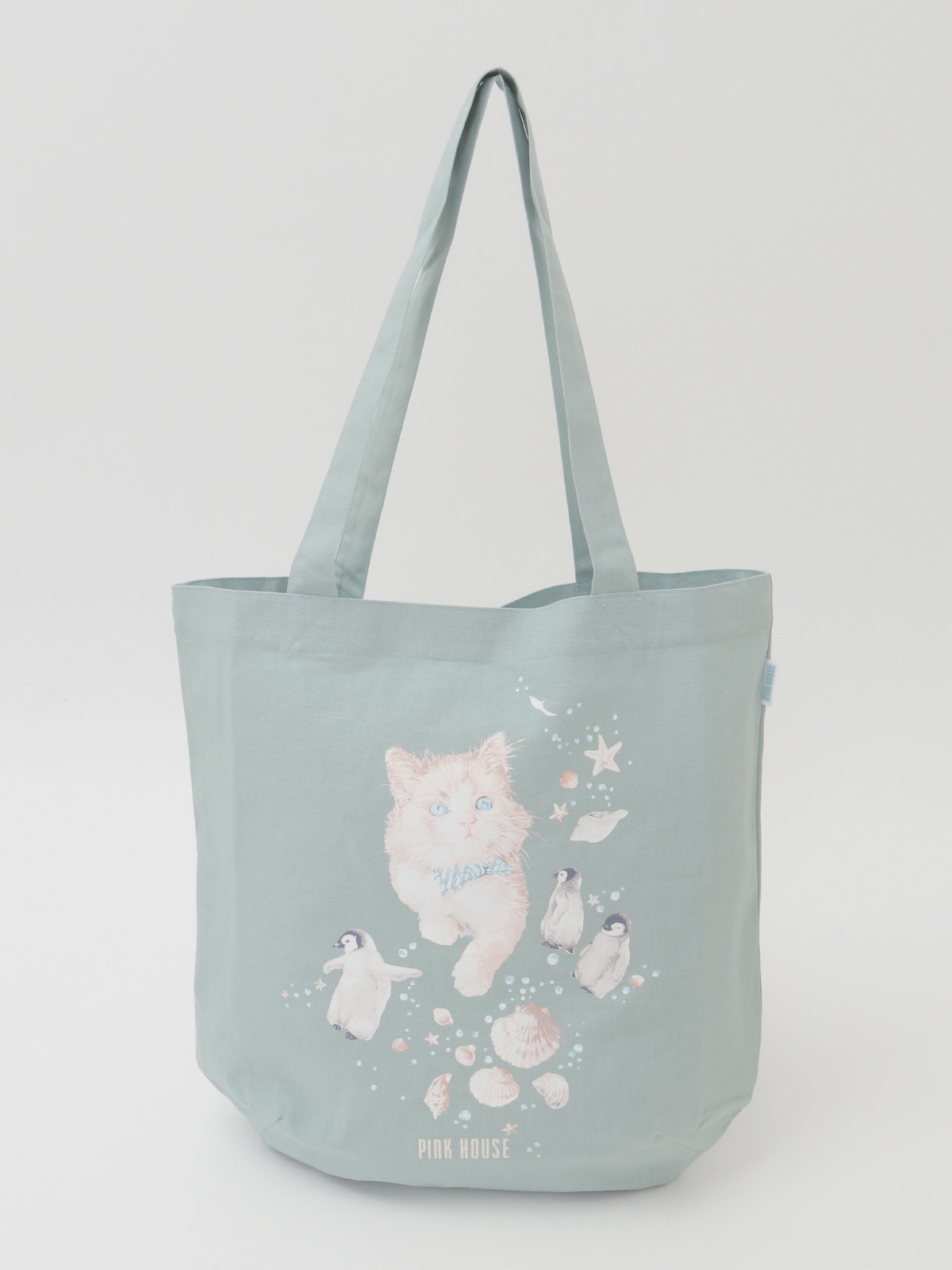 さざ波とねこプリントバッグ｜ピンクハウスオフィシャルオンライン