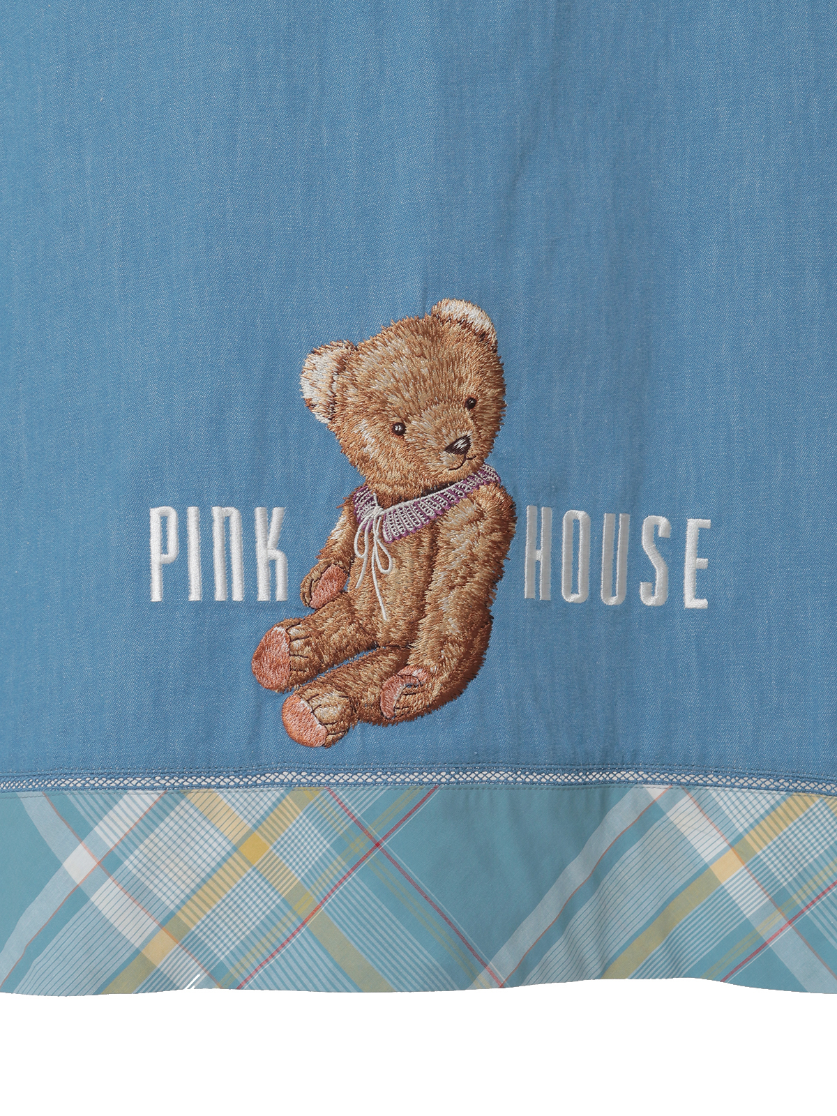 テディベア刺繍デニムタブリエ｜ピンクハウスオフィシャルオンライン