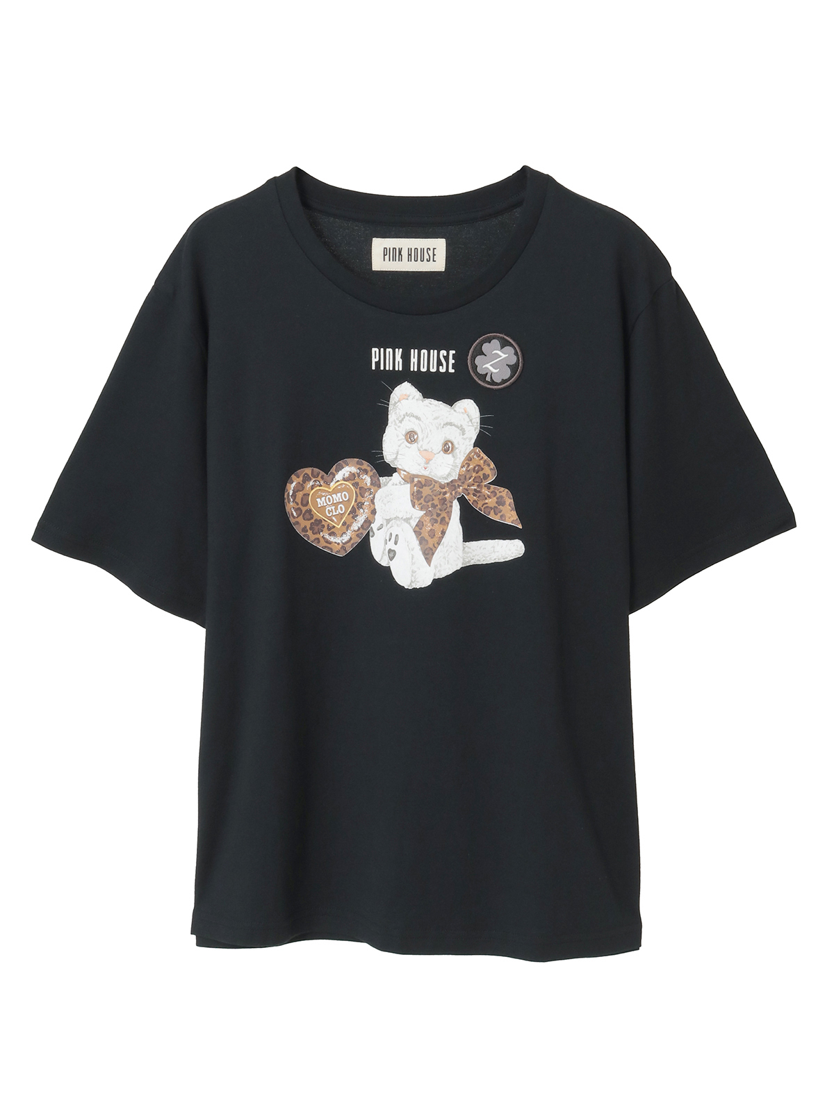 PINK HOUSE×Momoclo テディ＆ネコプリントカットソー｜ピンクハウス