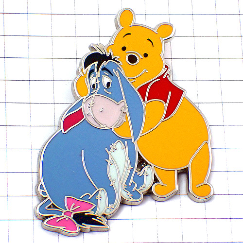 ピンバッジ・くまのプーさん熊イーヨー青いロバ驢馬ディズニー WINNIE