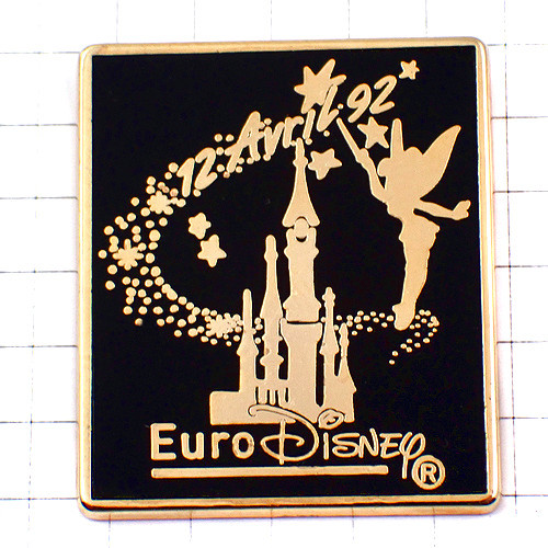 ピンバッジ・ユーロディズニーのお城とティンカーベル妖精