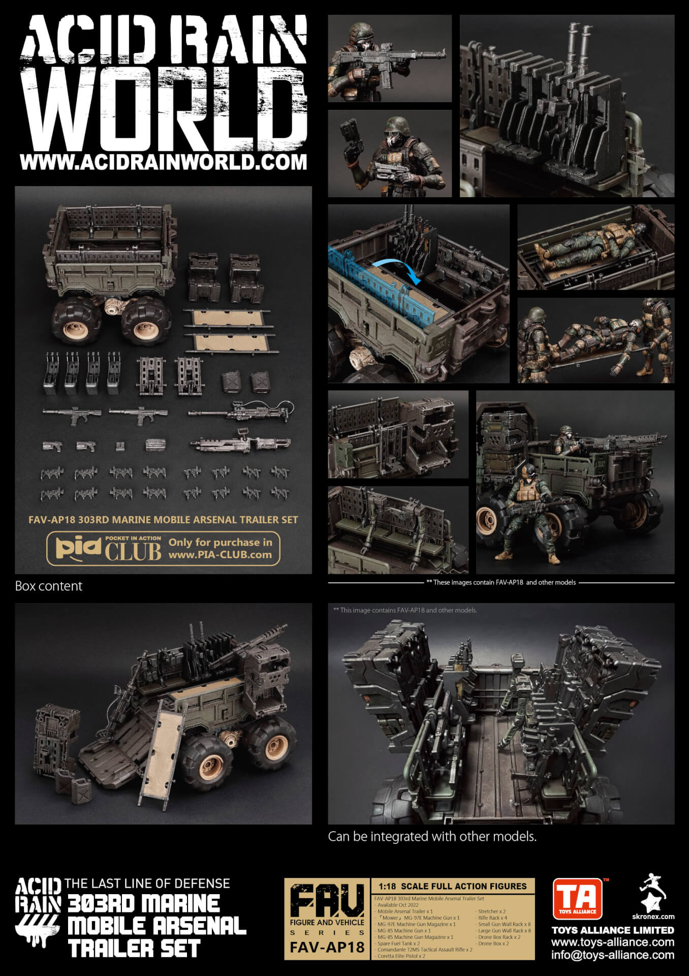 Acid Rain FAV-AP18 303rd Marine Mobile Arsenal Trailer Set