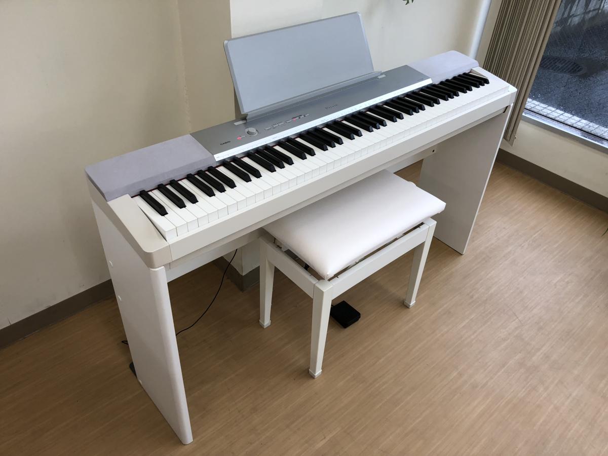 電子ピアノ CASIO PX-150WE 中古 2013年製 椅子付き ホワイト 白