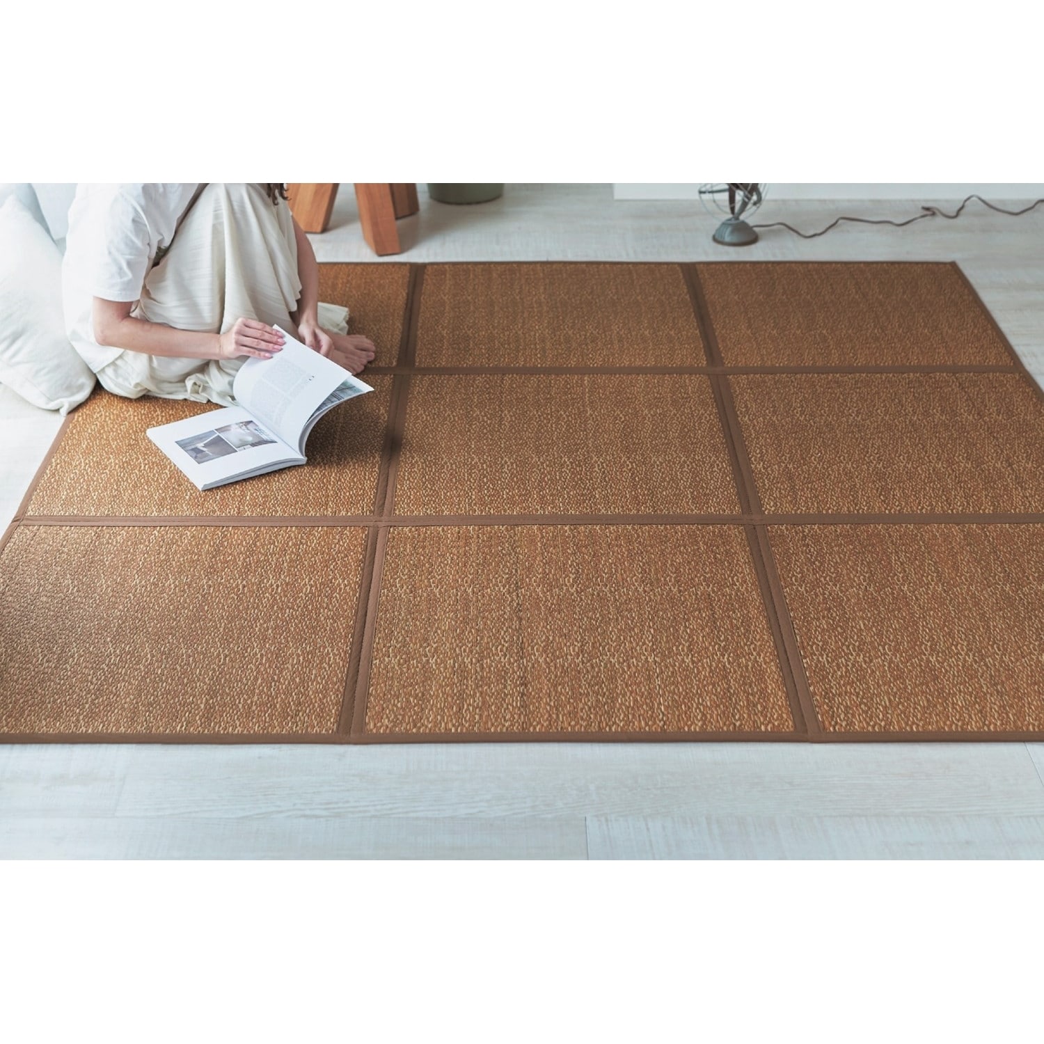 コンパクトにたためるウレタン入りい草ラグ＜標準タイプ＞（い草/置き