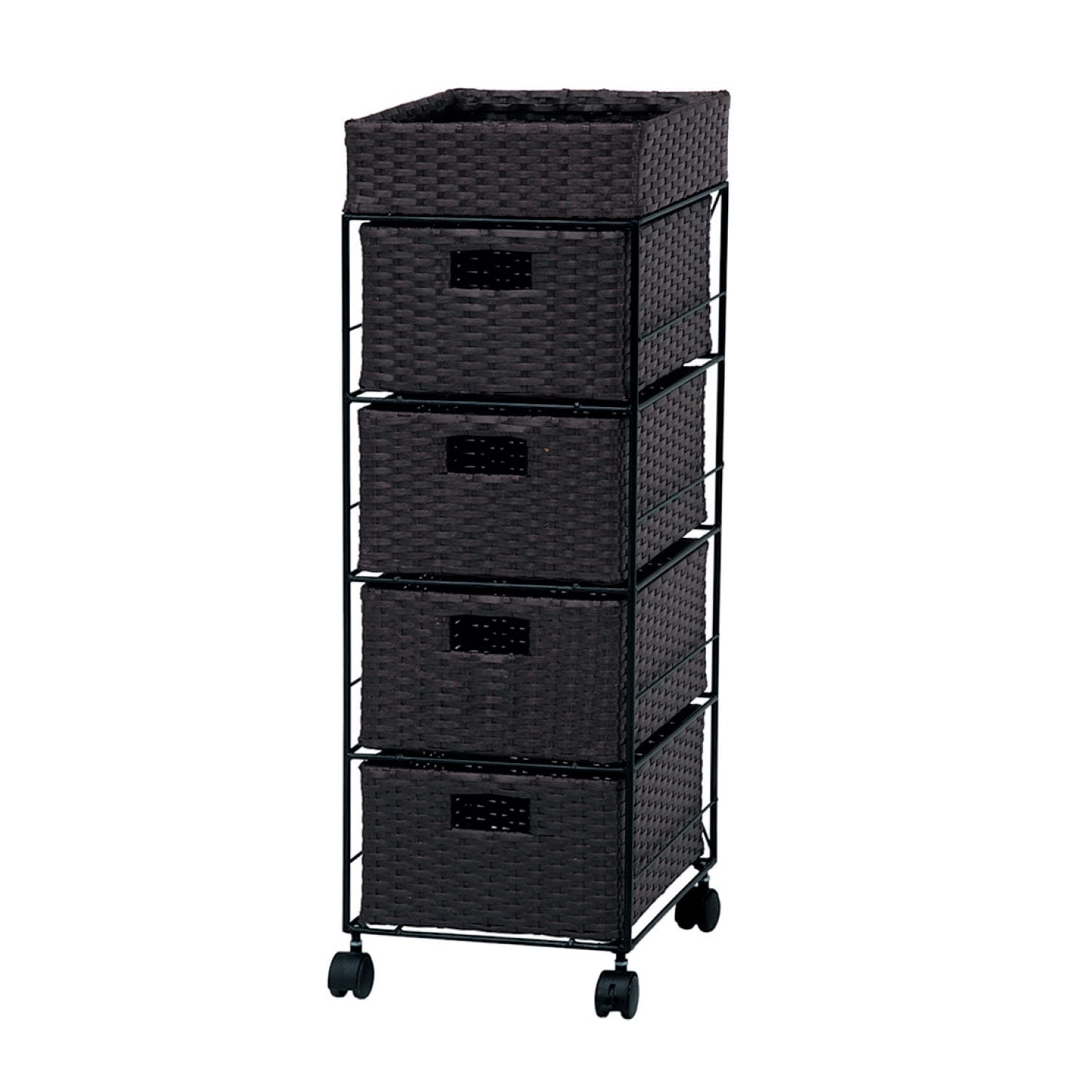 ラタン調樹脂のランドリーチェスト（洗面所収納/隙間収納）｜通販の