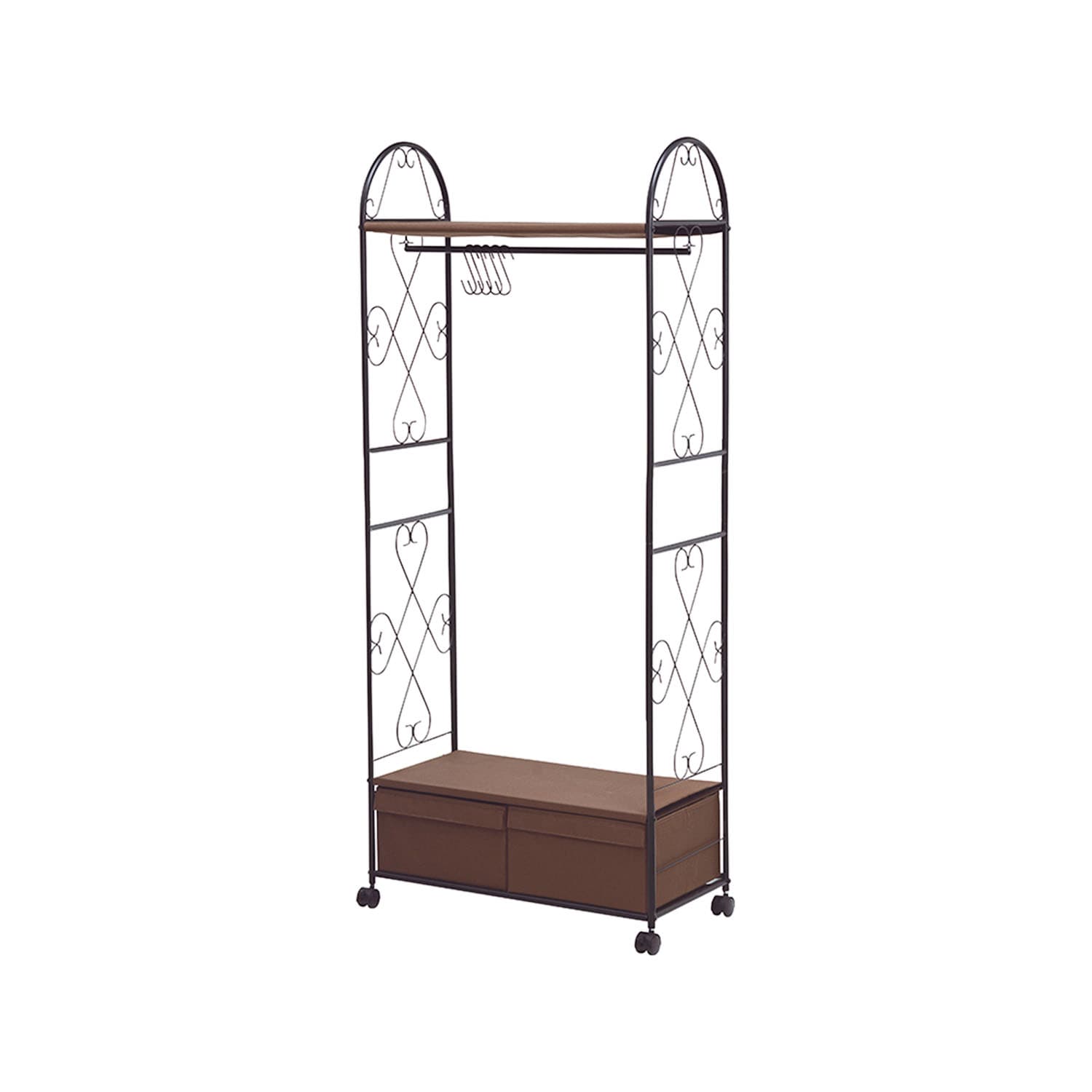 引出し付きアイアンハンガーラック（ハンガーラック）｜通販の