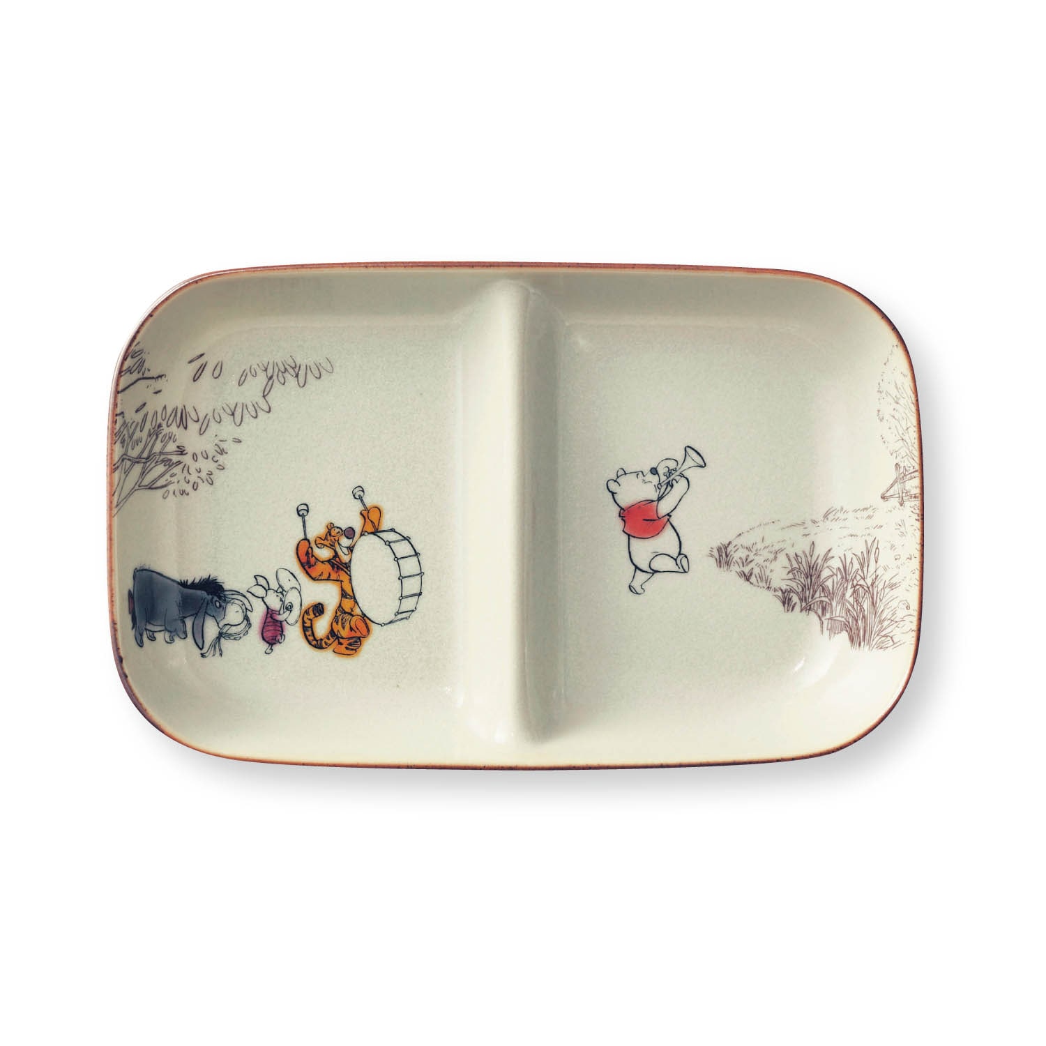 くいしんぼう仕切り皿「くまのプーさん」（ディズニー 食器/カトラリー