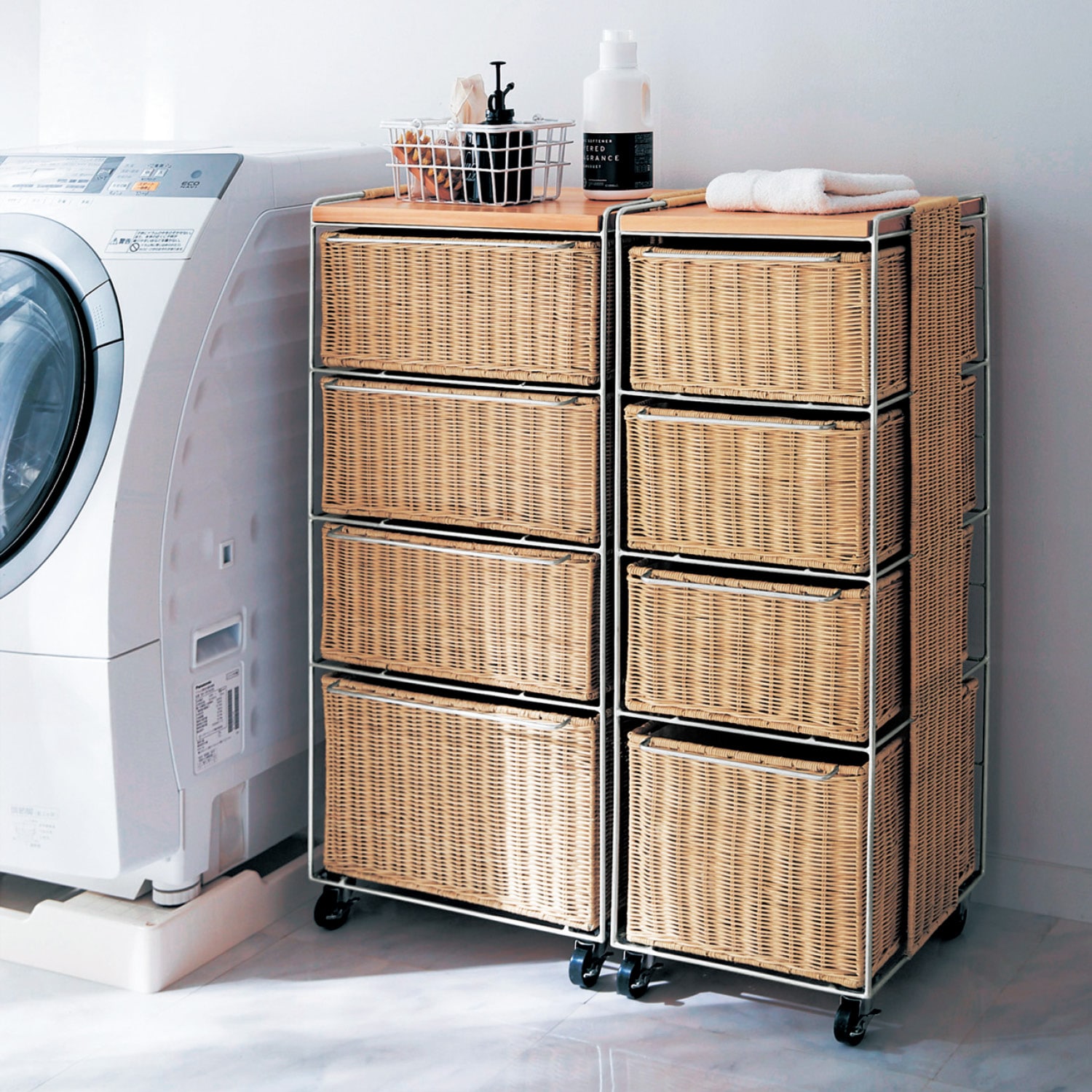 ラタンランドリーチェスト （洗面所収納/隙間収納）｜通販のベルメゾン