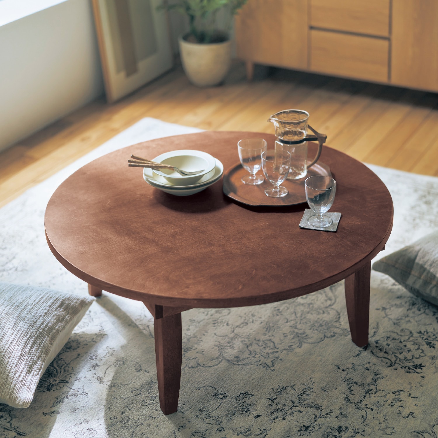 あたらしくて懐かしい。折りたたみ式ちゃぶ台（ローテーブル/センター