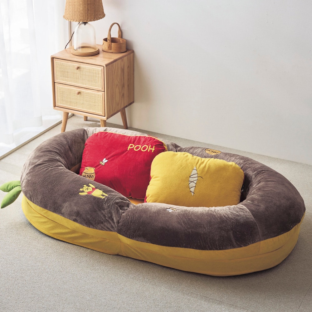 3WAYでくつろげる！クッション付きふかふかビッグ座椅子(選べる