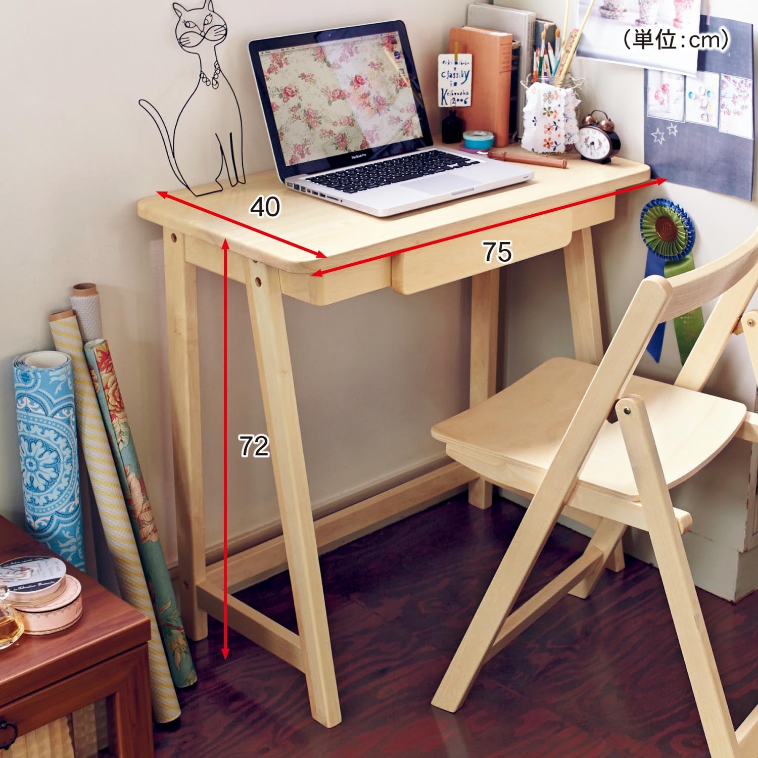 天然木シンプルデスク（パソコンデスク/ワークデスク）｜通販の