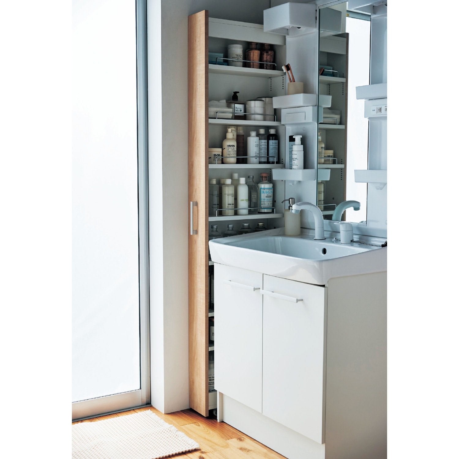 リバーシブルキッチン隙間ワゴン（キッチンストッカー/隙間収納