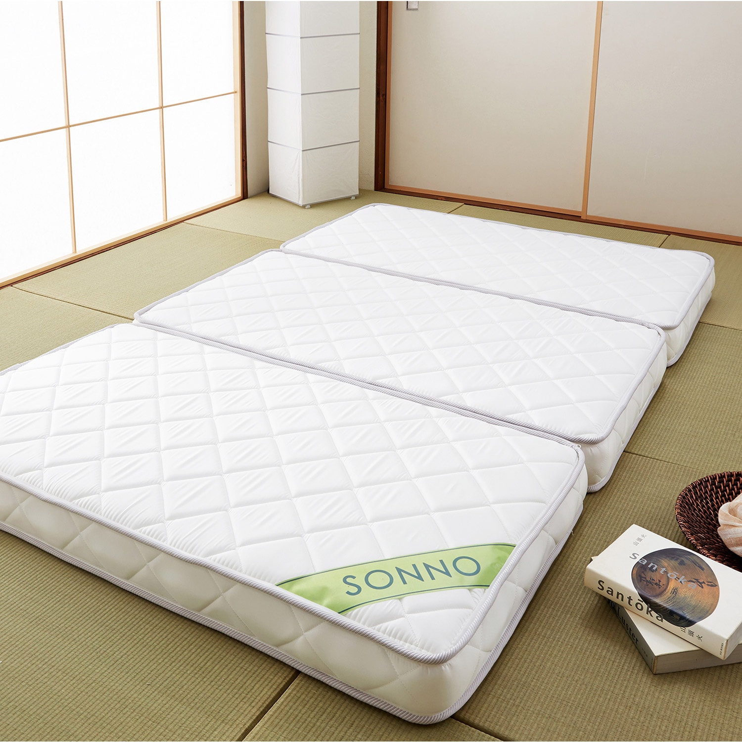 繋ぎ目が気にならない！3分割ポケットコイルマットレス（折りたたみ