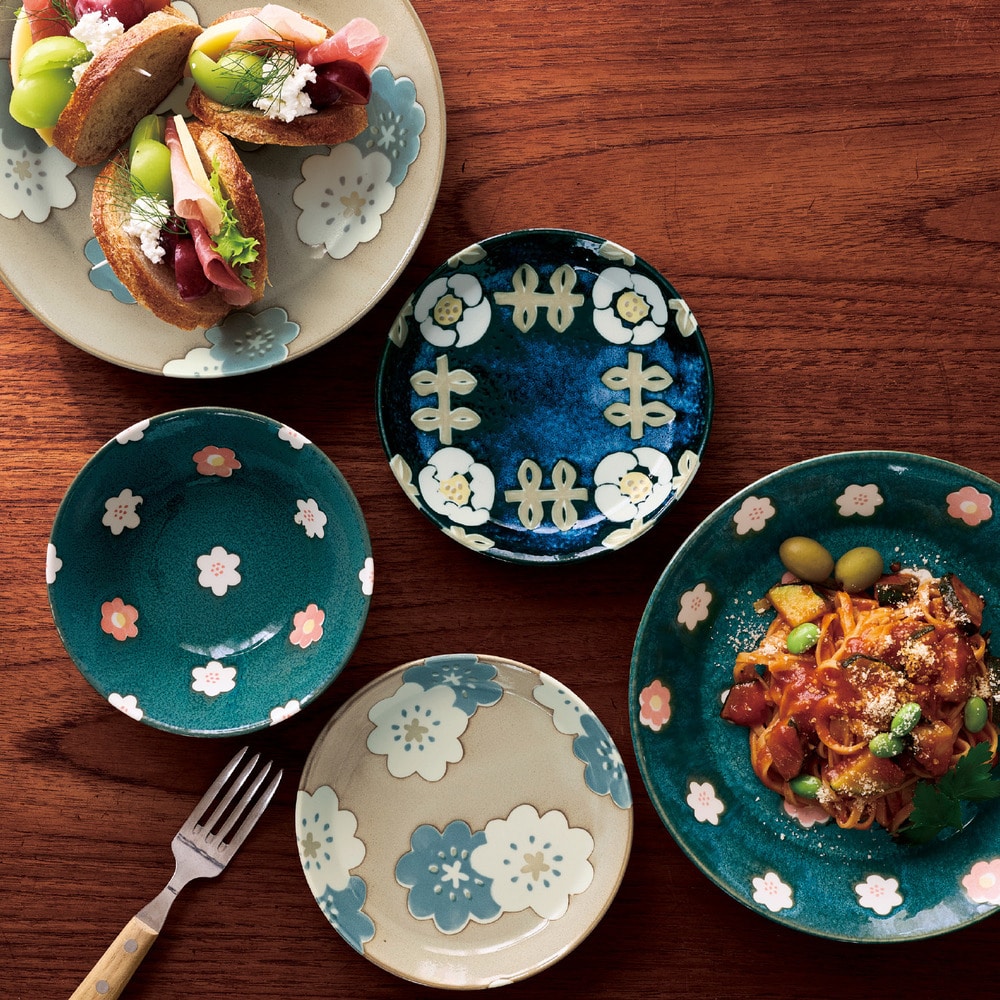 定期お届け】 北欧調フラワーデザインのパスタ皿 ：3回シリーズ｜通販