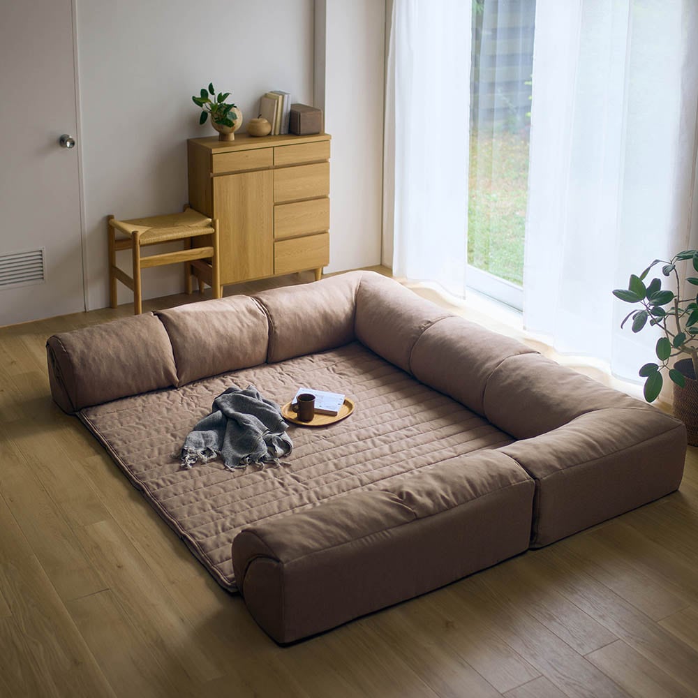 専用別売パーツ】 カバーが洗えるダブルコーナーローソファーセット