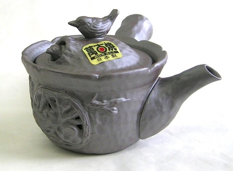 萬古焼 鳥飛び出し急須（小）平網茶こし 140cc【通販/記念品/茶器/日本