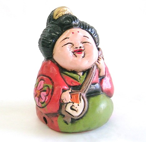 多くの福を招くお福人形とお多福人形の開運縁起置物 特価で通販