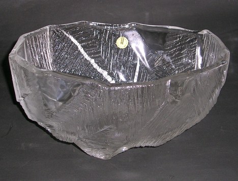 MBB4822.昭和レトロ 保谷クリスタル ガラスサラダボウル【通販