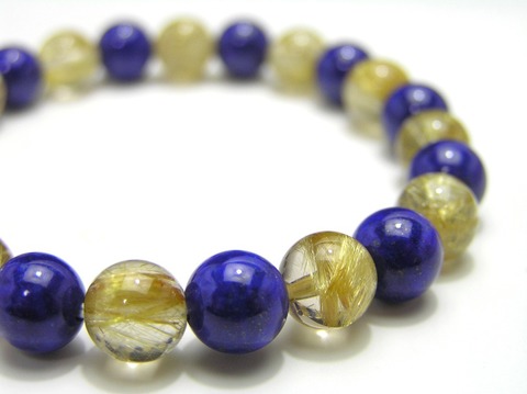 デザインブレス ラピスラズリ/ルチルクォーツ ＜ 甲州貴石【オンライン