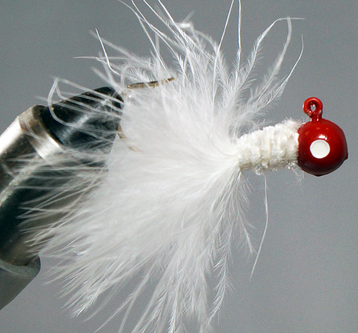 MARABOU CRAPPIE JIGS 6-CARD RED/WHITE/WHITE-CJ-2-