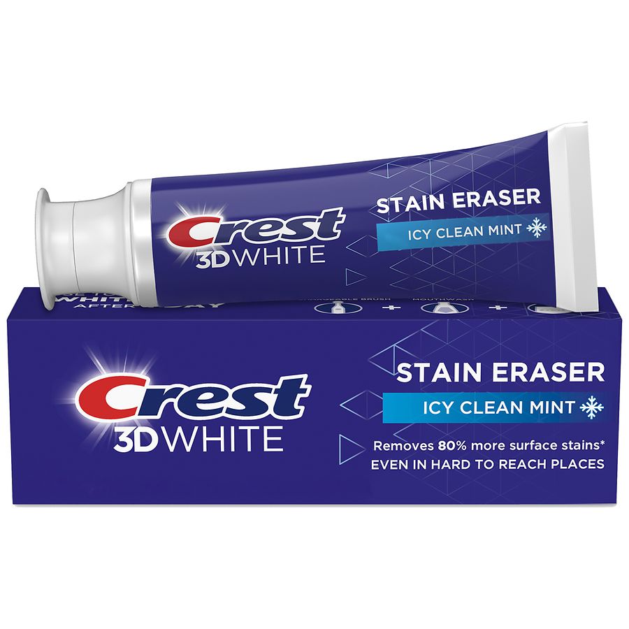 Crest 3D White Stain Eraser Teeth Whitening Toothpaste Icy Clean