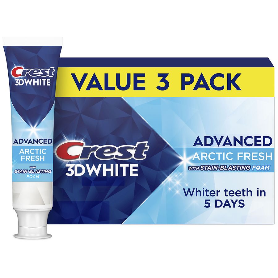 Crest 3D White Advanced Teeth Whitening Toothpaste Artic Fresh