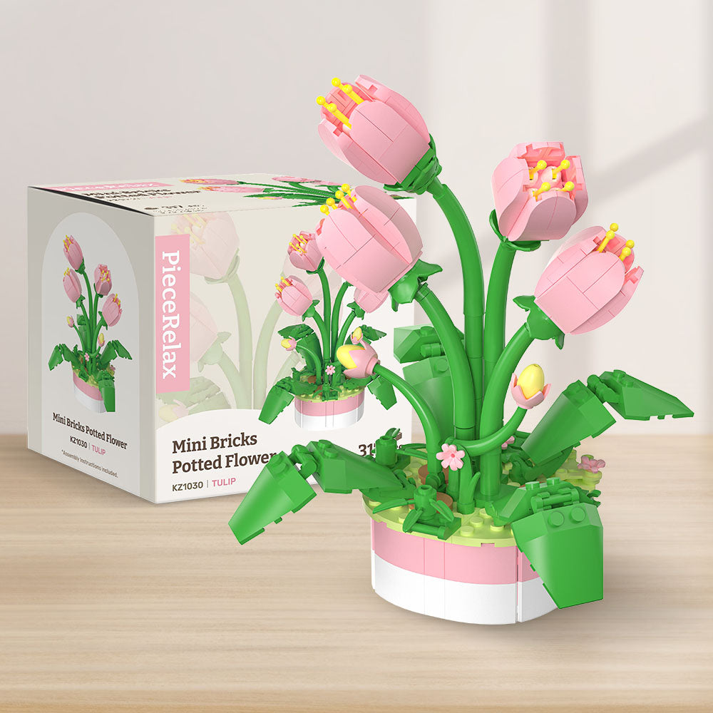 PieceRelax - KZ1030 - Mini Bricks Potted Flower - Tulip