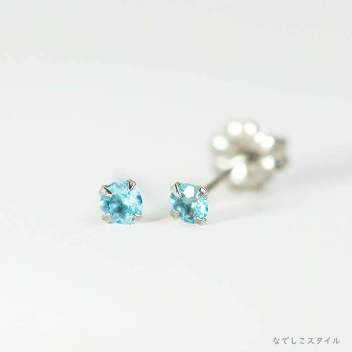 ブルートパーズ/チタンピアス（スタッドピアス）