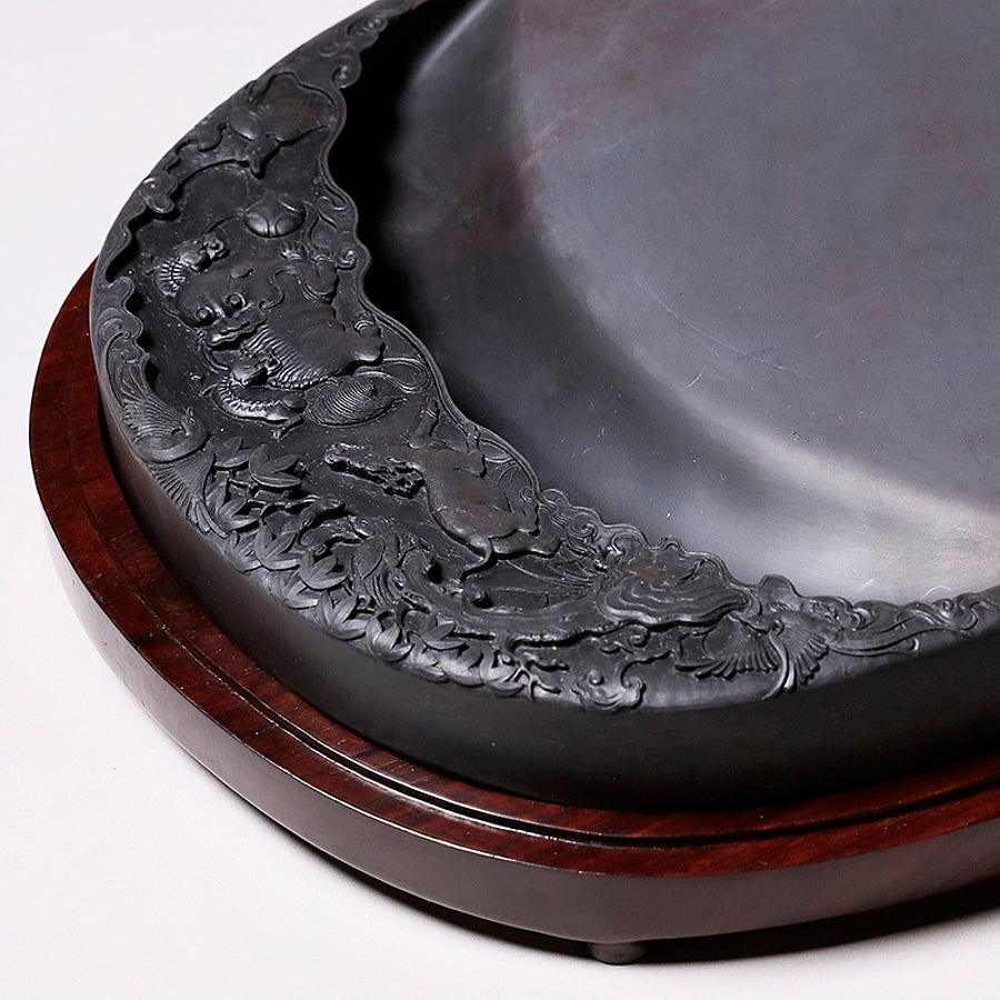 麻子坑 彫花硯 有眼 卵型 – PIGMENT TOKYO