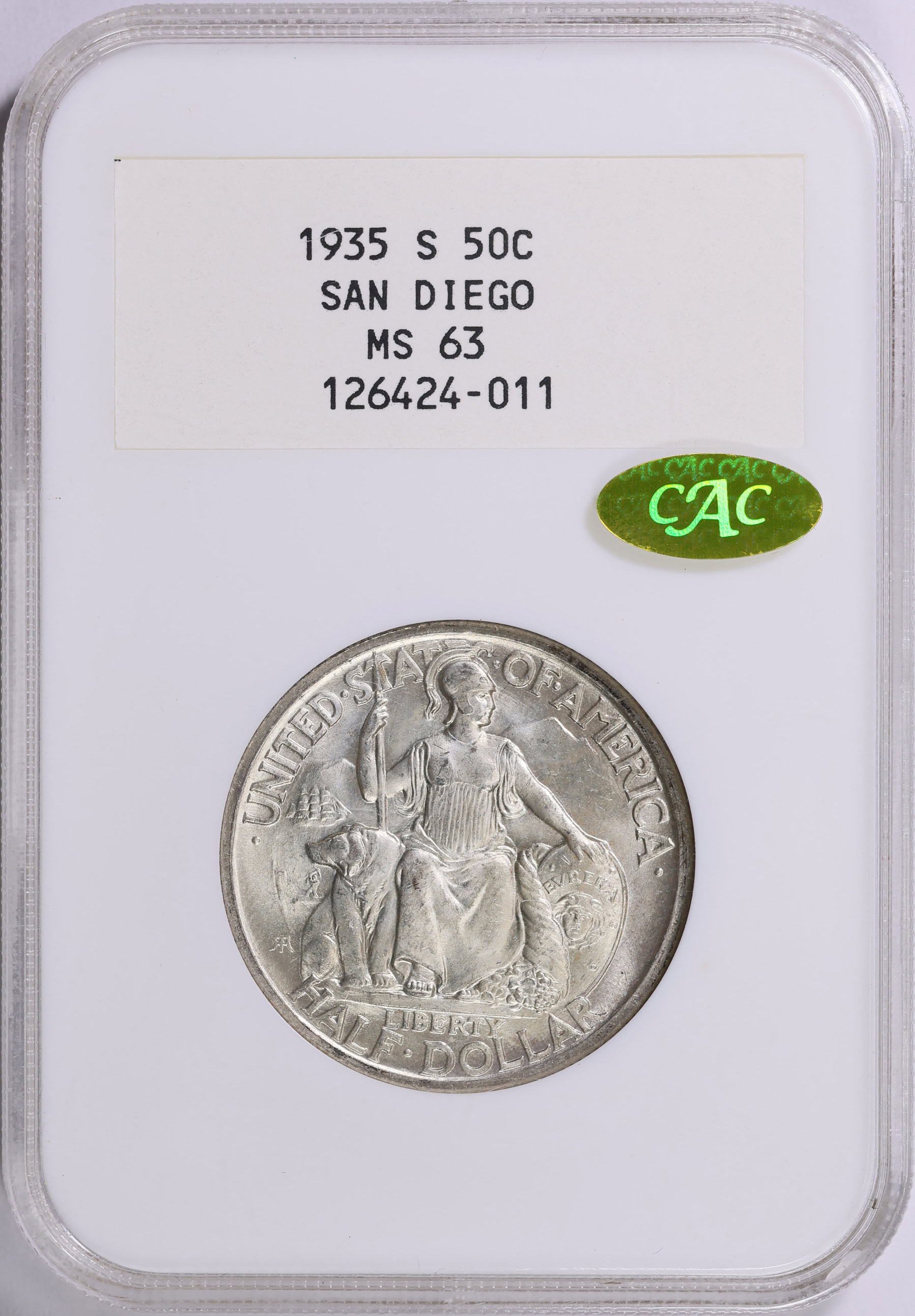 1935-S San Diego, California Pacific International Exposition Half