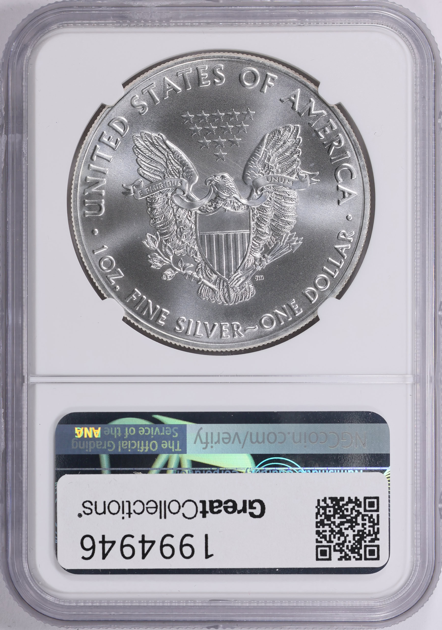 2020 $1 Silver Eagle Early Releases NGC MS-70 (Donald Trump Label