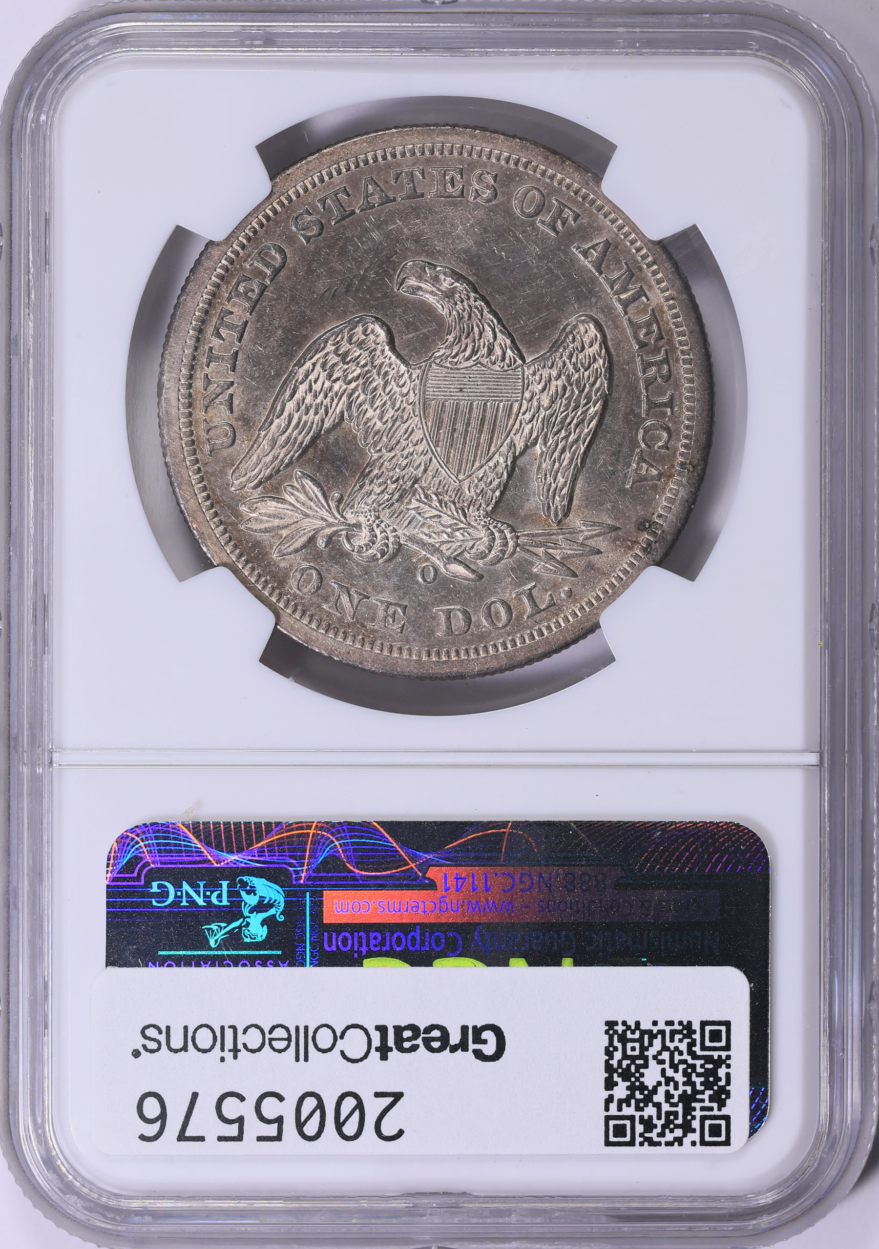 1859-O Seated Liberty Silver Dollar NGC MS-60 (Item 2005576