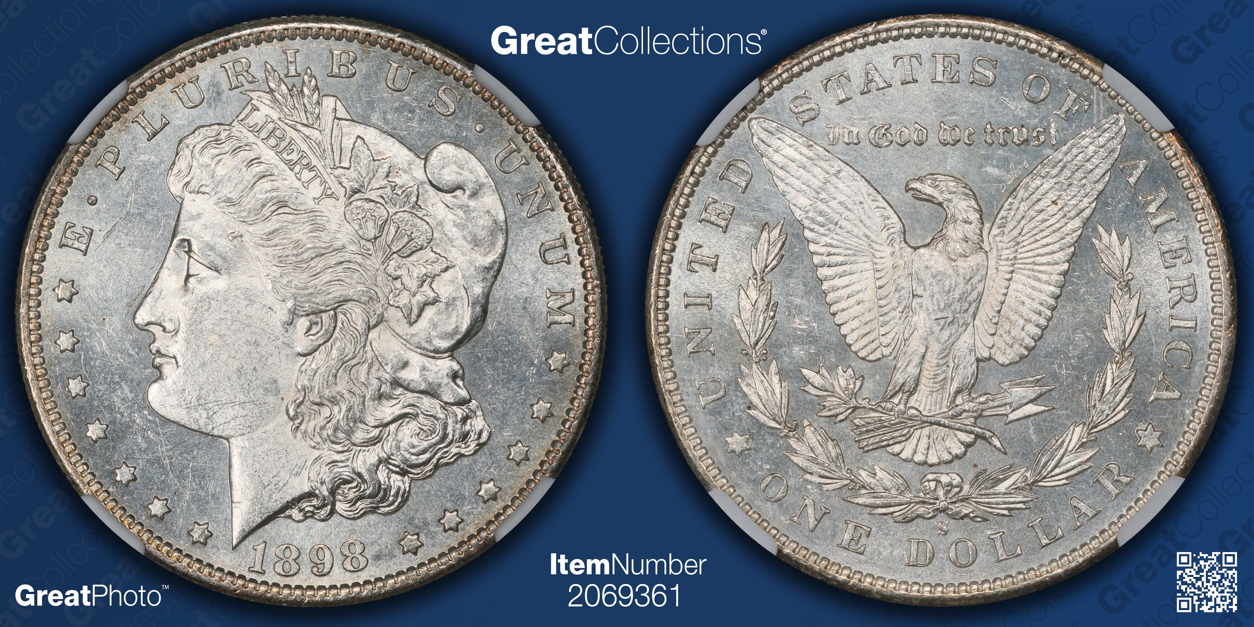 1898-S Morgan Silver Dollar NGC MS-61 (Item 2069361