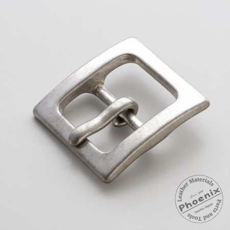 バックル OS B-01 25mm 艶消しニッケルシルバーメッキ | ヌメ革と真鍮