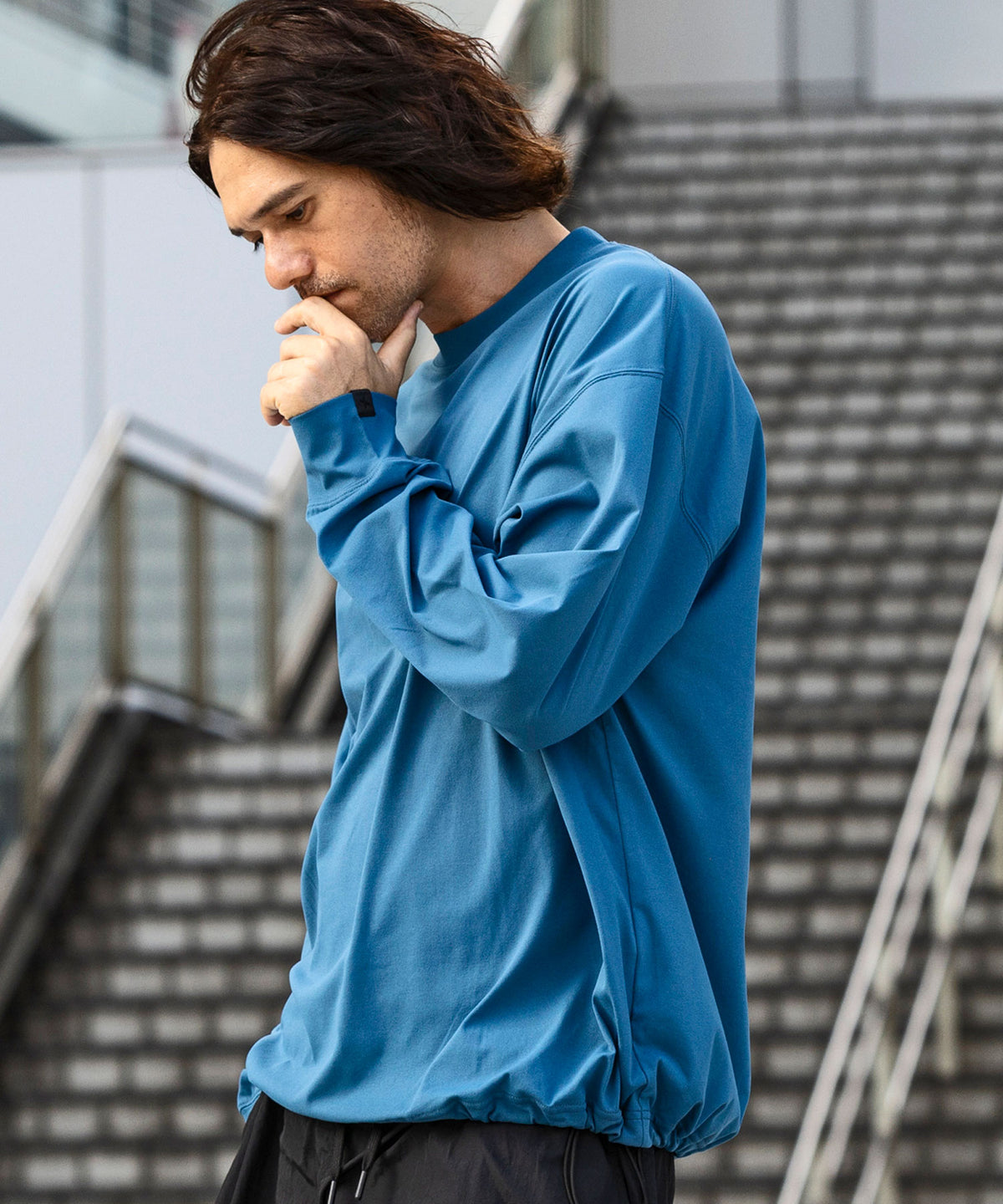 MENS】DRY DRAW CORD LONG SLEEVE T-SHIRTS ドライドローコードロング