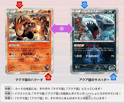 ポケモンカード「マグマ団VSアクア団 ダブルクライシス」、ポケモン