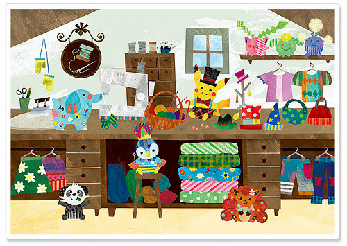 pokemon chiku-chiku sewing」のグッズ登場。おめかしした姿がかわいい