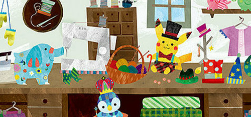 pokemon chiku-chiku sewing」のグッズ登場。おめかしした姿がかわいい