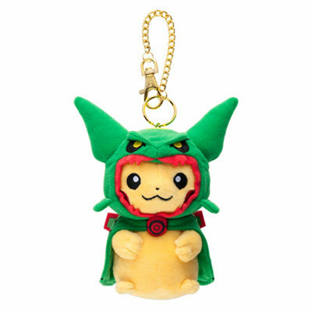 レックウザポンチョを着たピカチュウのグッズ登場。来店プレゼントや