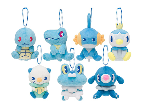 みずタイプのポケモンたちと「おいしいみず」をモチーフにしたグッズ