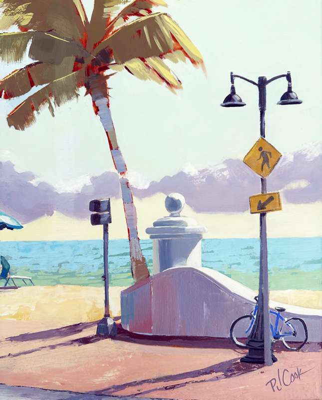 Fort Lauderdale Beach Morning Oil on Canvas - PJ Cook Gallery of