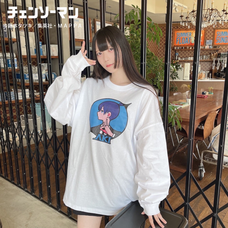 Pochimart】チェンソーマン 美好よしみ コラボ ロングTシャツ 早川アキ