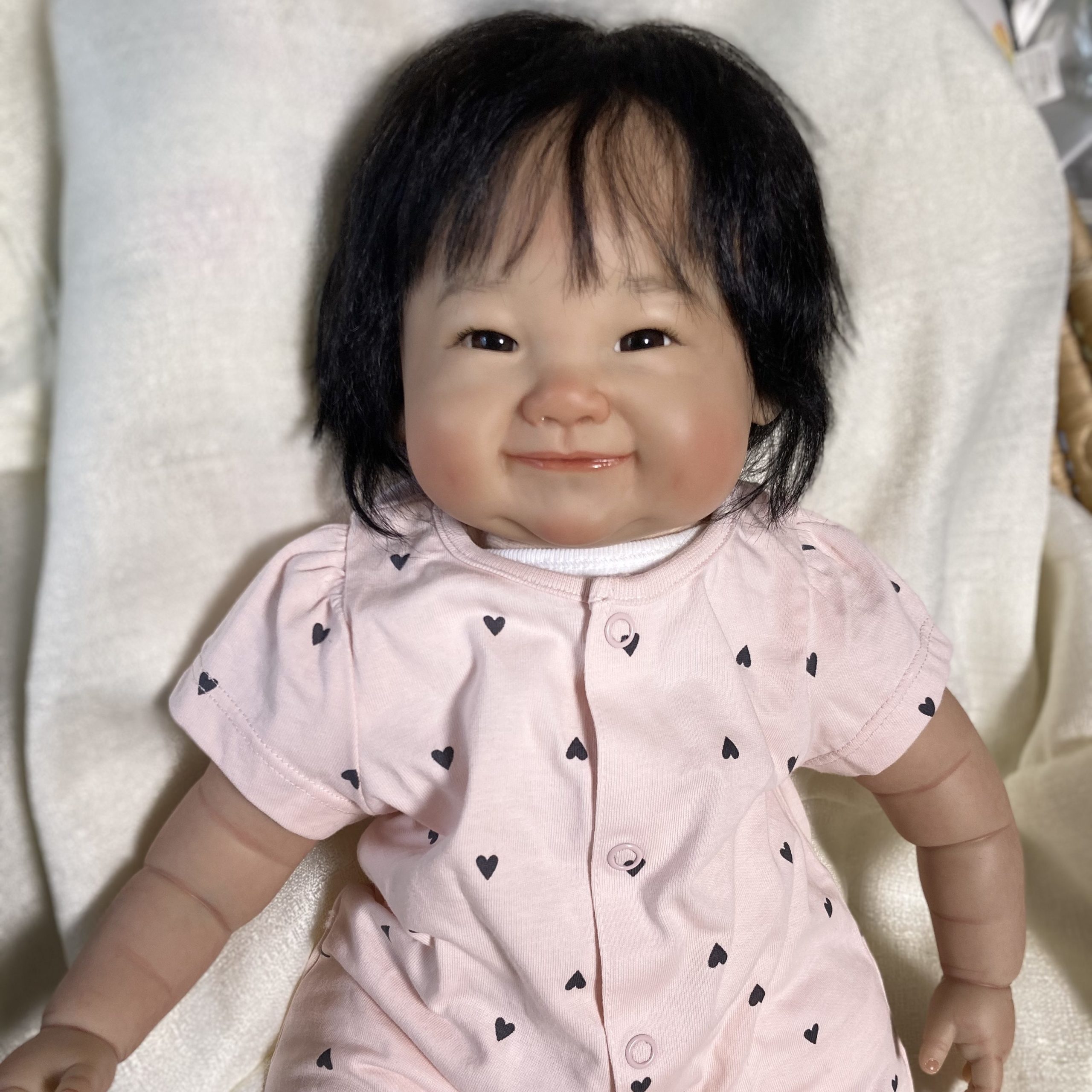 リボーンドール販売中,日本人の赤ちゃん,キット,黒髪|リボーンドール