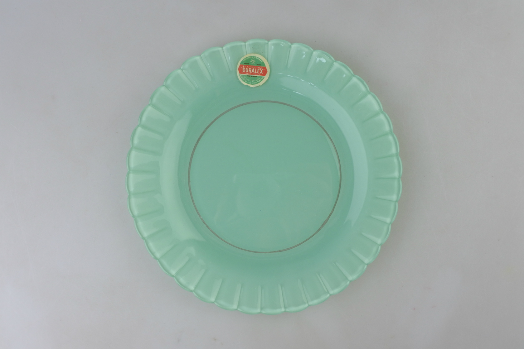 ビンテージ】フランス製DURALEX（デュラレックス）19cmガラスプレート